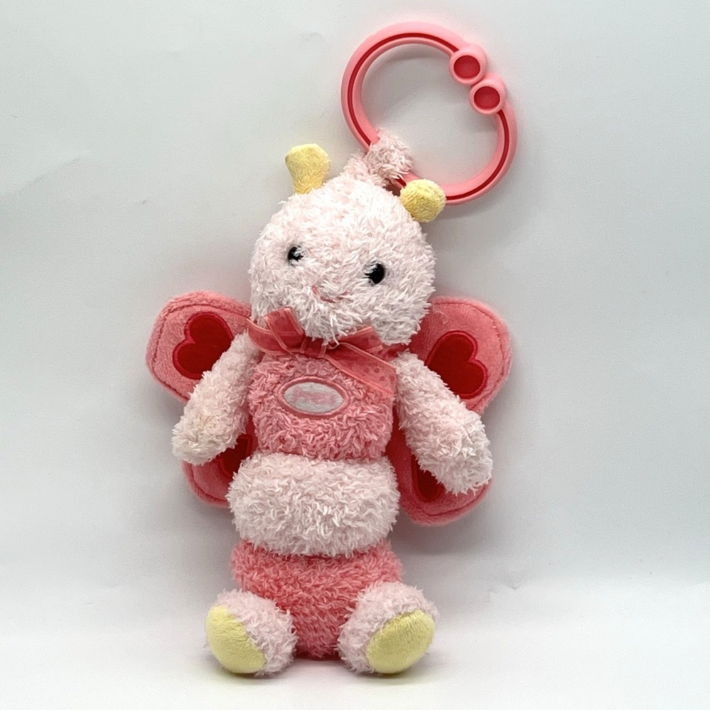Carter's Fluffy Friends Musical‎ Pink Butterfly Light Up Cheeks Crinkle Wings